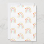 Wasserfarbenherz Rainbow Stroke Baby Dusche Einladung (Rückseite)