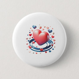 Wasserfarbenherz - Schaltfläche - Rückgang der Lie Button