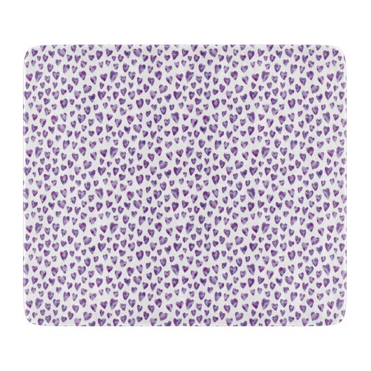 Wasserfarbenherz Schneidebrett (Vorderseite)