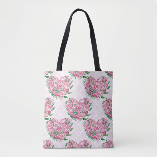 Wasserfarbenherz Tasche (Vorderseite)