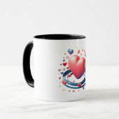 Wasserfarbenherz - Tasse - Uniq ue Personali (Vorderseite Links)