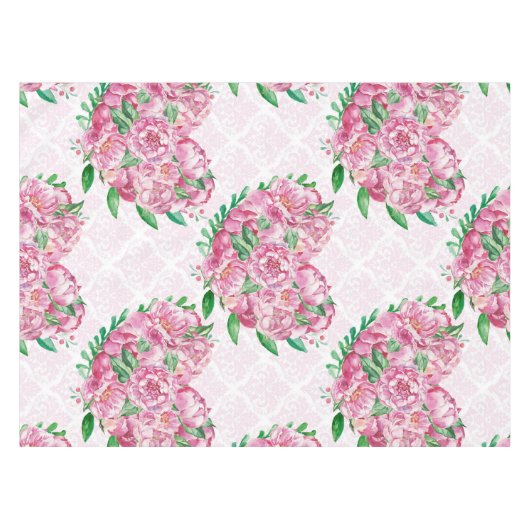 Wasserfarbenherz Tischdecke (Vorderseite (Horizontal))