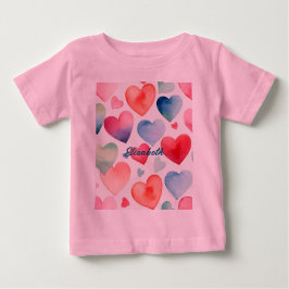 Wasserfarbenherzen Baby T-shirt