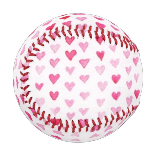Wasserfarbenherzen Baseball (Vorderseite Links)