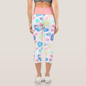 Wasserfarbenherzen Capri Leggings (Rückseite)