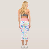 Wasserfarbenherzen Capri Leggings (Rückseite)