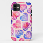 Wasserfarbenherzen Case-Mate iPhone Hülle (Rückseite)