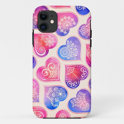 Wasserfarbenherzen Case-Mate iPhone Hülle