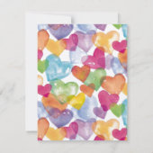 Wasserfarbenherzen Einladung (Rückseite)