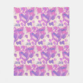 Wasserfarbenherzen Fleecedecke (Vorderseite)