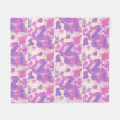 Wasserfarbenherzen Fleecedecke (Vorderseite (Horizontal))