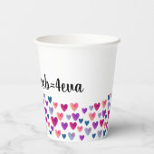 Wasserfarbenherzen für den Papiercup Pappbecher (Rückseite)