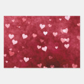 Wasserfarbenherzen Geschenkpapier Set (Vorderseite 3)