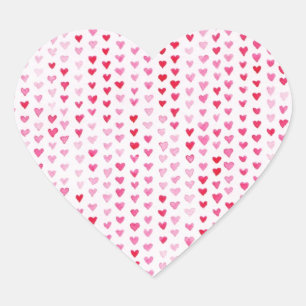 Wasserfarbenherzen Herz-Aufkleber