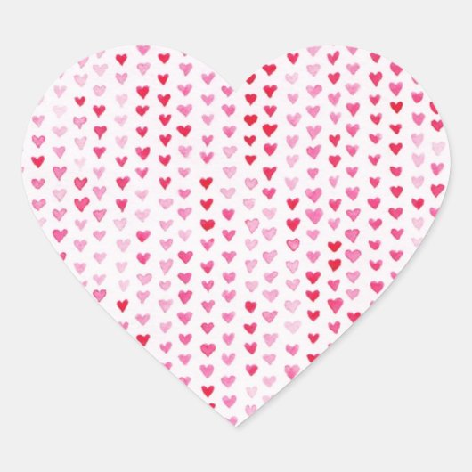Wasserfarbenherzen Herz-Aufkleber (Vorderseite)