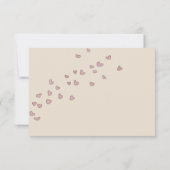 Wasserfarbenherzen Hochzeitskarte RSVP Karte (Rückseite)