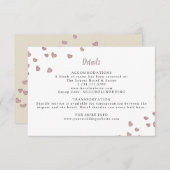 Wasserfarbenherzen Hochzeitskarte RSVP Karte (Vorne/Hinten)