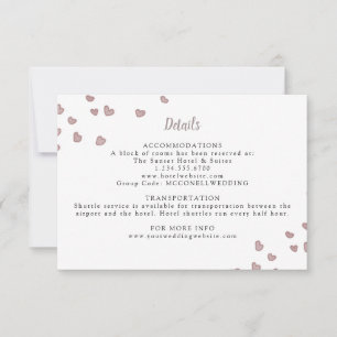 Wasserfarbenherzen Hochzeitskarte RSVP Karte
