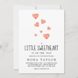 Wasserfarbenherzen | Kleine Sweetheart Baby Dusche Einladung