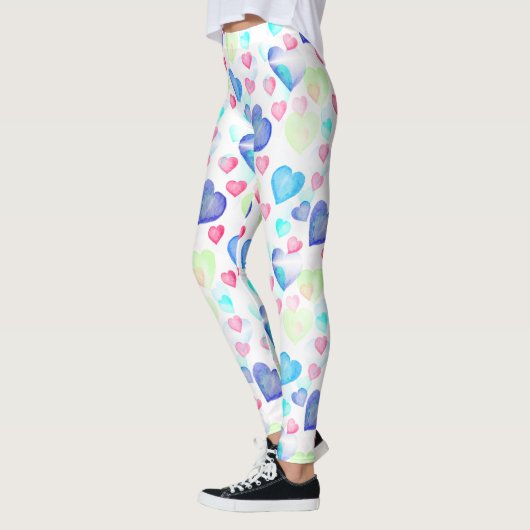 Wasserfarbenherzen Leggings (Links)