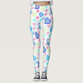 Wasserfarbenherzen Leggings