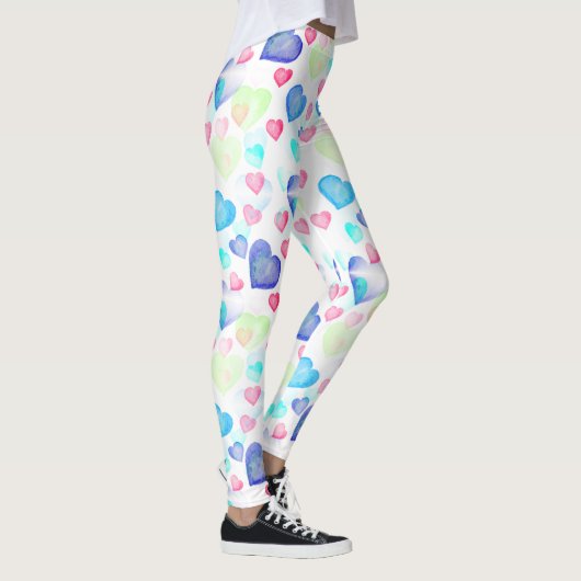 Wasserfarbenherzen Leggings (Rechts)