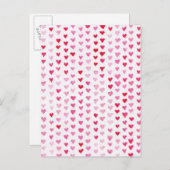 Wasserfarbenherzen Postkarte (Vorne/Hinten)