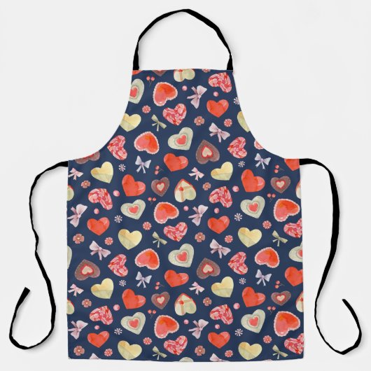 Wasserfarbenherzen Schürze (Vorderseite)