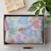 Wasserfarbenherzen Seidenpapier (Geschenk)
