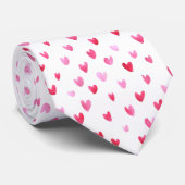 Wasserfarbenherzen - Transparent Krawatte (Gerollt)