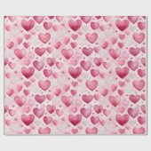 Wasserfarbenherzen verzaubern | Polka Dots Muster Geschenkpapier (Flach)