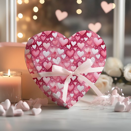 Wasserfarbenherzen verzaubern | Polka Dots Muster Geschenkpapier