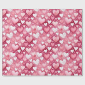 Wasserfarbenherzen verzaubern | Polka Dots Muster Geschenkpapier (Flach)