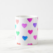 Wasserfarbenherzen von Hand, Muster Valentins Kaffeetasse (Mittel)