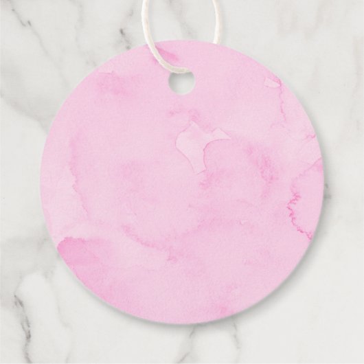 Wasserfarbenherzen zum Geburtstag Geschenkanhänger (Rückseite)