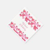 Wasserfarbenherzen zum Geburtstag Serviette (Ecke)