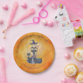 Wasserfarbenhexe Halloween-Junggeselinnen-Abschied Pappteller (Party)