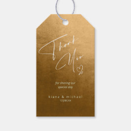 Wasserfarbenhochzeit Danke Autumn Gold ID786 Geschenkanhänger