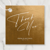 Wasserfarbenhochzeit Danke Autumn Gold ID786 Geschenkanhänger (Vorderseite)