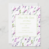 Wasserfarbenhochzeit Datum speichern Einladung (Vorderseite)