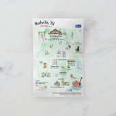 Wasserfarbenhochzeit Datum speichern | Nashville Ankündigung (Innenseite)