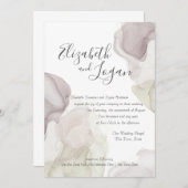 Wasserfarbenhochzeit Einladung (Vorne/Hinten)