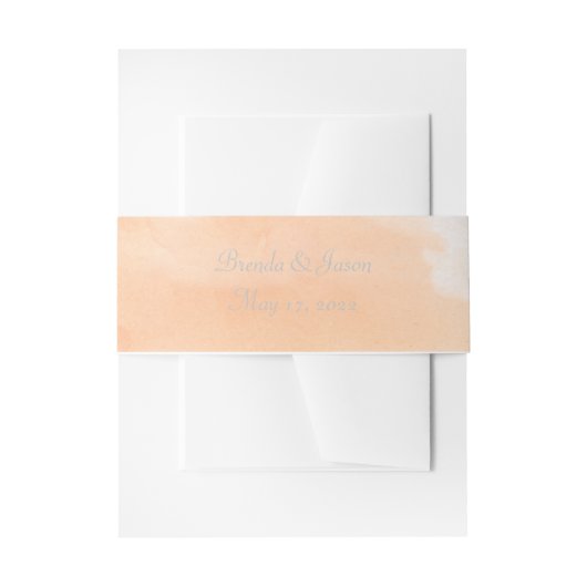 Wasserfarbenhochzeit Einladungsbanderole (Vorderseite Beispiel)