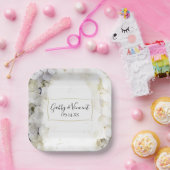 Wasserfarbenhochzeit mit weißem Hydrangea Pappteller (Party)