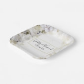 Wasserfarbenhochzeit mit weißem Hydrangea Pappteller (Gewinkelt)