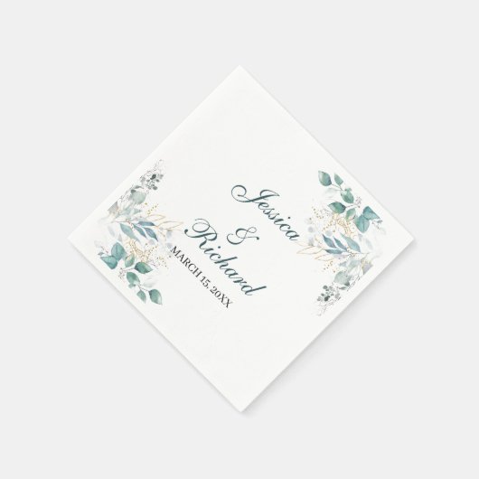 Wasserfarbenhochzeit Napkins Serviette (Ecke)