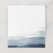 Wasserfarbenhochzeit Platzkarte (Außenseite Aufgefaltet)