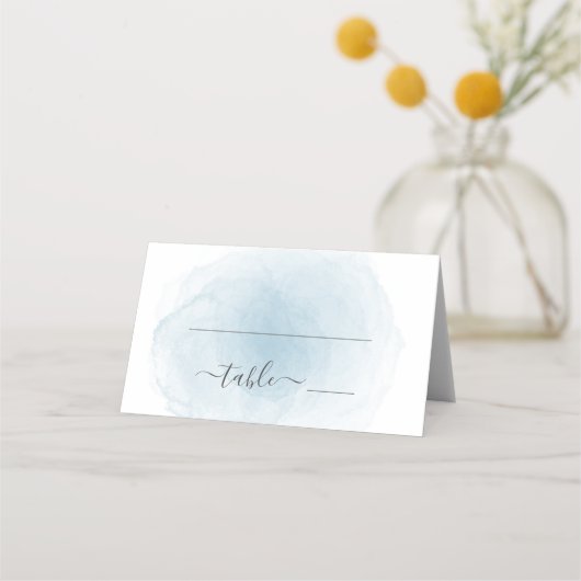 Wasserfarbenhochzeit Platzkarte (Vorderseite)