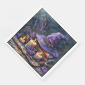 Wasserfarbenhut mit Florals für Decoupage Serviette (Ecke)