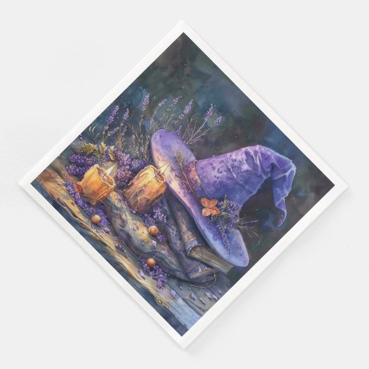 Wasserfarbenhut mit Florals für Decoupage Serviette (Ecke)